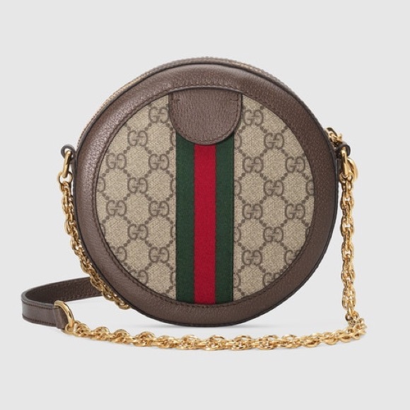 100% Authentic Gucci Ophidia mini GG round bag - Picture 3 of 15